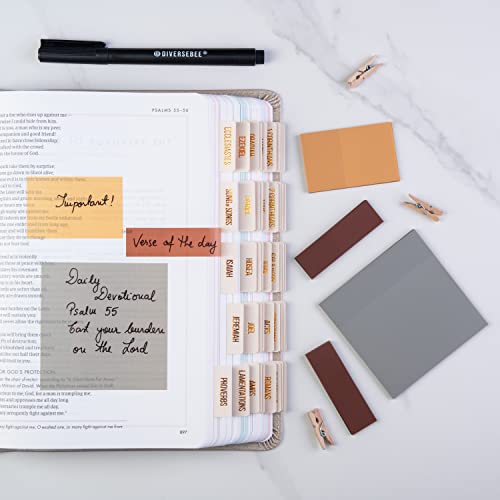 DiverseBee Transparent Sticky Notes Set with Quick Dry Pen (Dune) - color: Dune