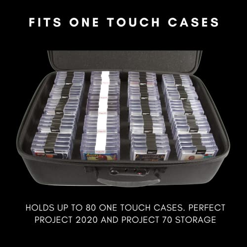Card Titan Toploader and One Touch Trading Card Storage Box with Zipper Lock - Sports Card Deck Box Fits Up to 400 Sleeved Collectible Sports Cards or up to 80 Magnetic Cases