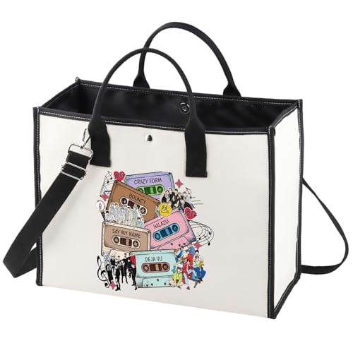 WZMPA Korean Group Fans Tote Bag Concert Fans Gift South Korea Singer Reusable Grocery Bag Concert Merchandise - color: My Name-tb