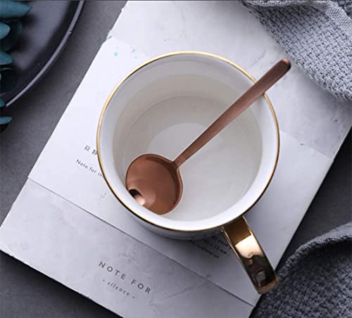 10 Pack Espresso spoons 18/10 Stainless Steel Teaspoons Set for Coffee Sugar Dessert Cake Ice Cream Soup Antipasto Cappuccino, 5.3 Inch Rose Gold - size: Rose Gold-10 Pack