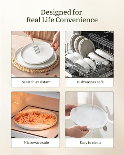 Famiware Milkyway 12-Piece Stoneware Dinnerware Set, White - color: White, size: Service for 4 (Standard Dinner Set)