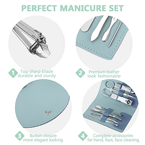 12 Set Mini Manicure Bulk, 7 in 1 Nail Clipper, Multi Color - color: Multi Color
