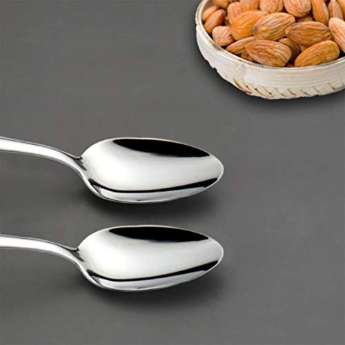 6-Pieces Teaspoons Set, 6.29 Inches Tea Spoon,Stainless Steel 18/0 - size: 6pcs-square