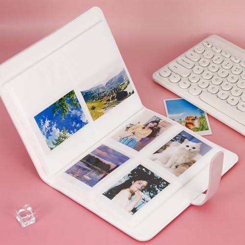256 Pockets Photo Album for 2x3 Inch Picture, Kpop Photocard, Leather Cover, Photo Album Book Fit for Fujifilm Mini 12/11/9/8/EVO/Link/Liplay Instant Flims (Blossom Pink) - color: Blossom Pink, size: 256 Pockets