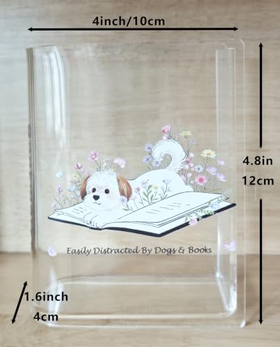 Book Shaped Bookmark Holder, Reading Accessories Gift for Book Lovers, Women, Librarians (Dog) - style: dog