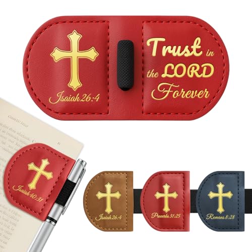 Personalized Magnetic Bookmarks,Bible Bookmark(Red,Isaiah 26:4) - color: Red, size: Isaiah 26:4