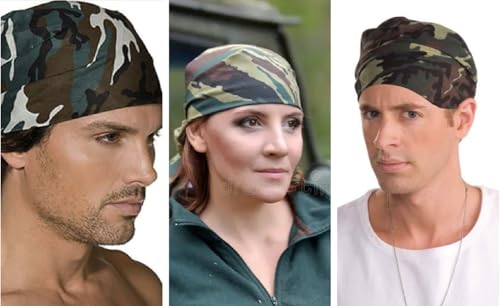 Every-ville Cotton Bandana Handkerchief for Men & Women, 3 Pack - color: Camouflage