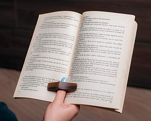 TILISMA Handmade Walnut Book Page Holder | Book Lovers Gifts - Small 0.78" - size: Small - 0.78 inches