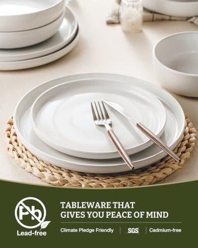 Famiware Milkyway 16-Piece Dinnerware Set with Mugs, White - color: White, size: Service for 4 (Include Mugs)