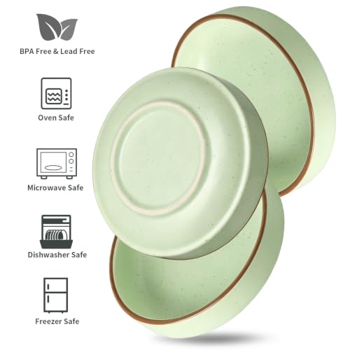 5 inch Ceramic Cat Dishes Cat Food Bowl Water Bowl Set, 3 Ceramic Cat Bowls Small Pet Bowls Cat Food Dish for Kitten and Medium Cat, Green - color: white