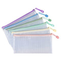 Tamaki 6 Pack Small Mesh Zipper Pouch Bags A6 Size - color: 6 Pack Macaroon