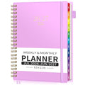 EMSHOI Academic Planner 2026-2027, A4 Size (8.5" x 11"), Weekly and Monthly - color: Purple