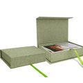 Vienrose Small Photo Storage Box, 4"x6", Linen Postcard Keeper, Grass Green - color: GrassGreen, size: 4"x6"