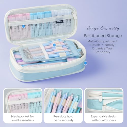 Nicpro 45PCS Mechanical Pencils with 462 Lead Refills (Blue) - size: 45 PCS