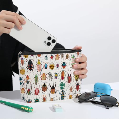 ZHAMEN Colorful Insect Makeup Bag Beetle Bug Lover Gifts Cosmetic Bag - color: Multicolor 1276