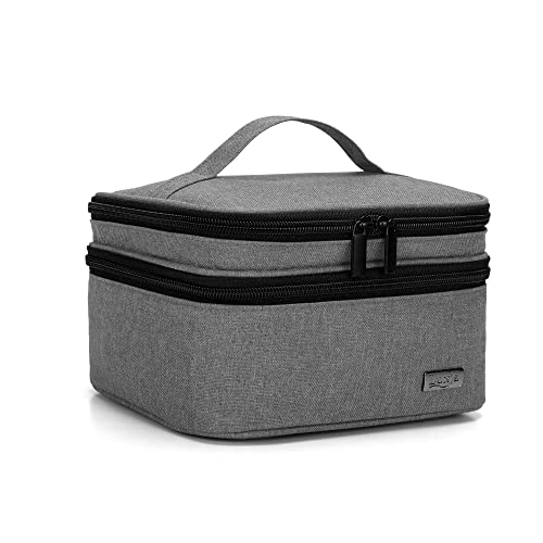 LUXJA Nail Polish Storage Case Holds 20 Bottles, Gray - color: Gray
