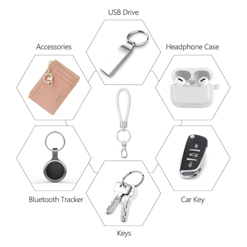 ID Card Badge Holder Key Chain with Metal Keyring, Plastic Slide Open with ID Window for Women Men Girls Students - color: Pure Gray
