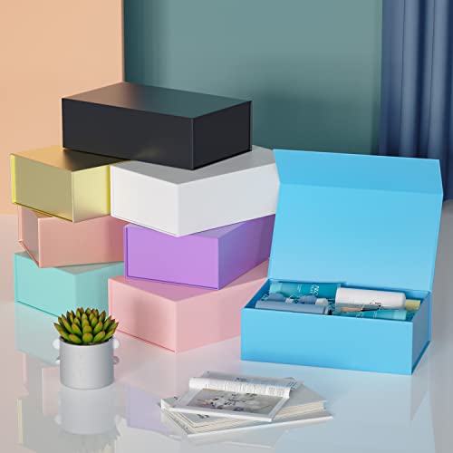 RYDDOY Blue Gift Box, 9.5x6x3'' Gift Boxes with Lids for Presents - color: Blue, size: 9.5 x 6 x 3 Inch