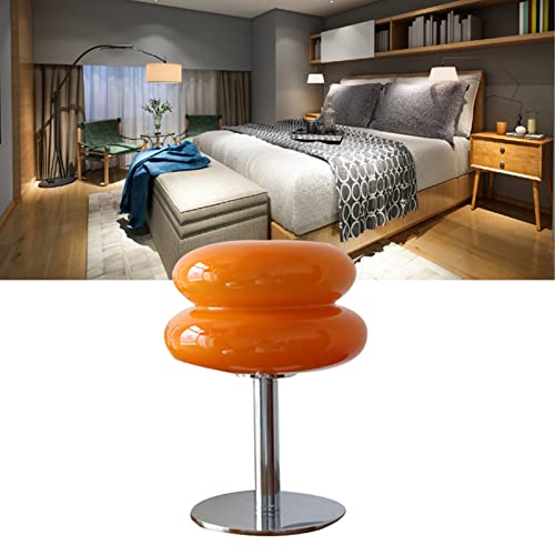 Zerodis Nordic Egg Tart Japanese Table Lamps, Energy Efficient Cute Glass Retro Cute Desk Lamp for Living Room Bedroom Decor (Orange)