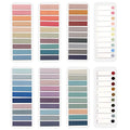 ELII 1600pcsTabs Page Markers Morandi Sticky Index Tabs,Transparent Sticky Notes Book Markers Tabs Label Stickers Index Tabs for Reading Notes, Classify File - size: 1600pcs