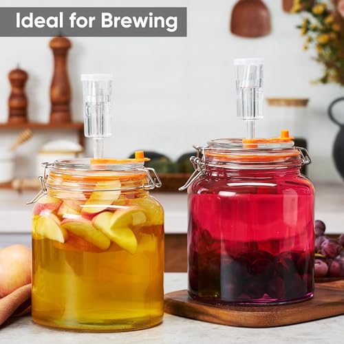 0.6 Gal Fermentation Kit, Glass Jars, Weights & Airlocks, 2 Pack - size: 0.6 Gallon