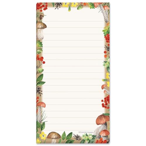 Current Mushroom Patch Memo Pads - Set of 2, 60-Sheet Pads, 3 1/2 x 6 Inches, Memo Pad, Shopping List, to-Do Notes, Office Organizer