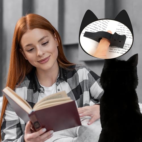 4Pcs Cat Bookmarks Set, 2Pcs Thumb Page Holders and 2Pcs Metal Markers