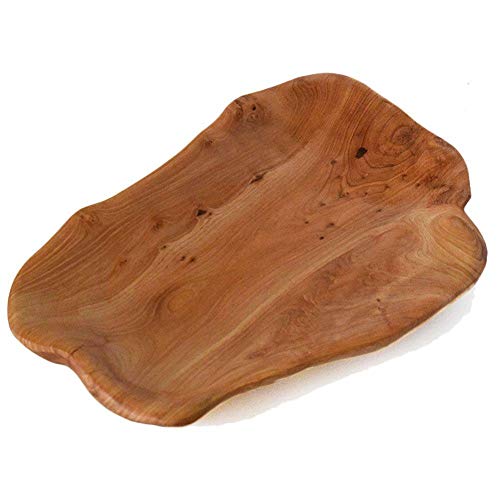 Root Wood Dish, Party Platter and Tray for Sandwich Bread Serving, appetizer display, Vintage ring dish, Hand Carved Artworks (11-13 inch) - color: 11-13in Root Platter