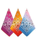 Bycc Bynn Large Soft Cotton Bandanas Pack for Men & Women 22 x 22 inches - color: S- 3 Pack-gradient 1