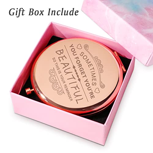 Personalized Compact Mirror, Stocking Stuffer for Women