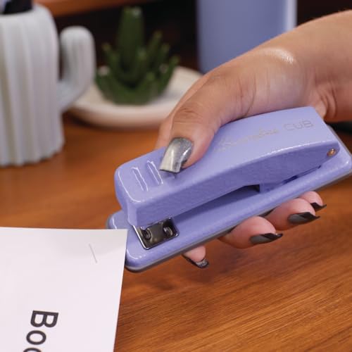 Swingline Stapler, Cub Compact Desktop Stapler, 20 Sheet Capacity, Metal, Periwinkle Purple (S701071) - color: Purple