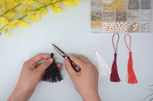 100Pcs 5 Inch Silky Bookmark Tassels for Jewelry, Souvenir(Mixed 3) - color: Mix 3