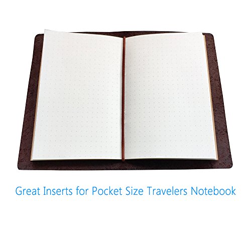 Dotted Notebook Journal, Pocket 3.5 x 5.5 Memo Book - Thick Dot Grid Paper - Total 96 Sheets / 192 Pages