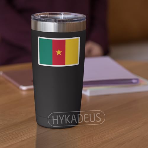 (3Pcs) Cameroon Flag Stickers – Cameroonian National Flag Vinyl Decals, Waterproof Sticker for Laptop, Water Bottle, Scrapbook, Phone Case, Travel Gear, 3" x 2" - color: Cameroon