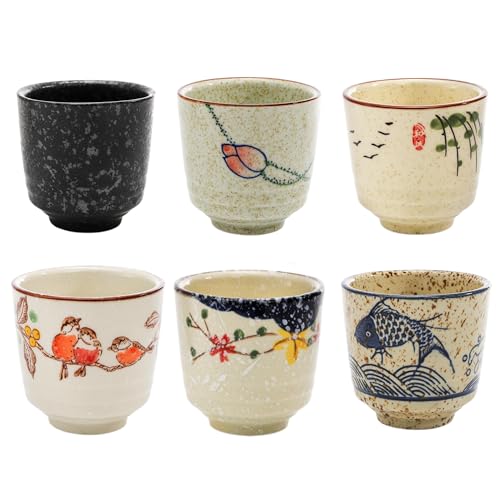 DAYUMKOU 6 Pack Japanese Tea Cup No handle for Adults