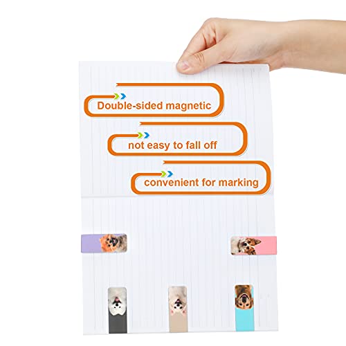 Outus 30 Pcs Magnetic Dog Bookmarks Cute Puppy Bookmark Clips for Reading