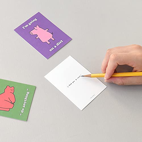 Monolike Day-by-day Card, Story town Ver.1 - Mix 36 Mini Single cards, 36 envelopes, 36 stickers Package - color: Story town Ver.1