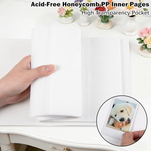 Ruibytree 320 Pocket Album for Instax Mini & Polaroid 2x3" Photo, ClayWhite - color: Clay White