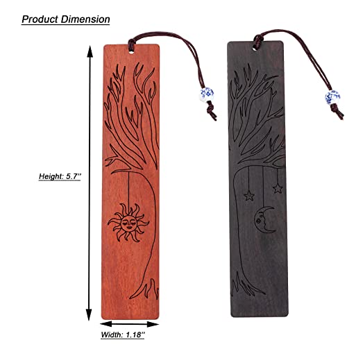 2 Pcs Bookmark, Cool Bookmarks for Men Women, Gifts for Book Lover Bookworm (Sun Moon Star) - style: Sun Moon Star