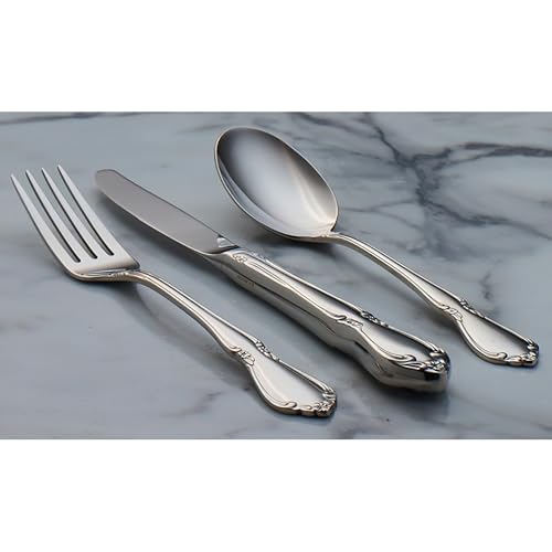 Oneida Flatware Chateau 18/10 Silverware Set for 1, 5-Piece - style: 5-Piece Flatware Set