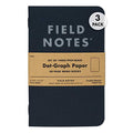 Field Notes 3-Pack Pitch Black Memo Books (3.5" X 5.5"), Dot-Graph, 48 Pages | Thin Pocket Sized EDC Notebook With 90 GSM Paper & Paperback Cover | Work Notebooks For Note Taking | Made in the USA - size: Small Size (3.5" x 5.5") 3-Pack - Dot-Graph Paper