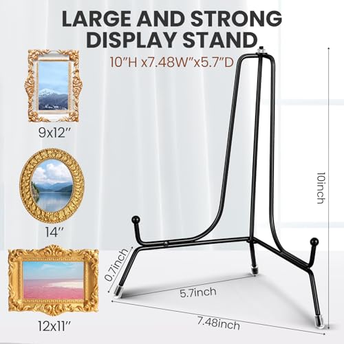 Chumia 18 Pcs Anti Slip Plate Stands for Display, Black, 10 Inch - size: 10 Inch