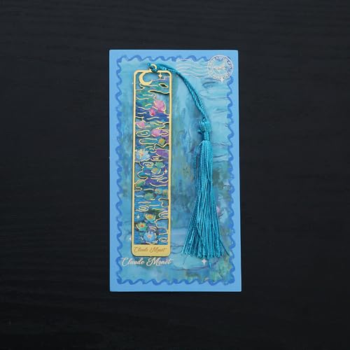 Bookmarks, Golden Oil Painting Theme Gift, Adults, Teens, 1 Pack - style: Water Lilies