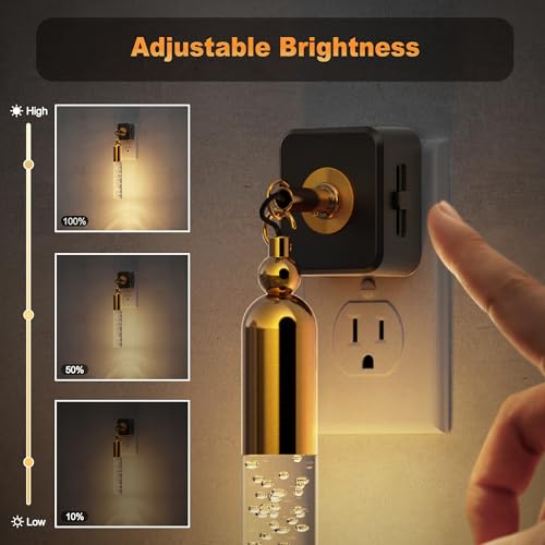 JandCase Night Lights Plug into Wall, 3000K Soft Light LED NightLights - color: Long Bubble-3000K, size: 1 Pack
