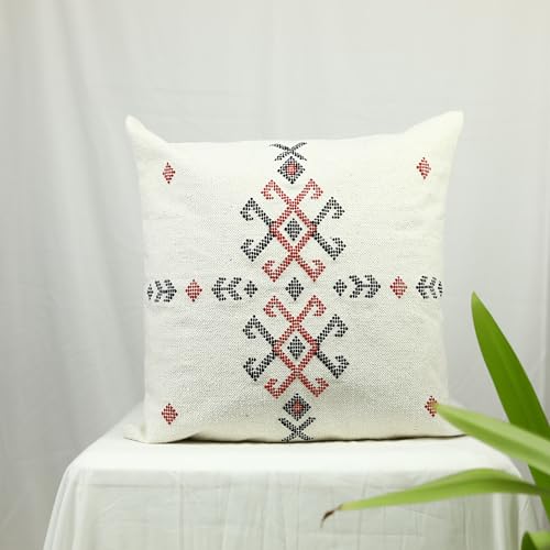 Trade Star Designer Throw Sabra Kilim Pillow Cover 100% Cotton Pillow Cover Beautiful Handcrafted Sofa Throw Pillow Case Farmhouse Cushion Cover for Home Fall Decor (Pattern- 4) - color: Pattern- 16