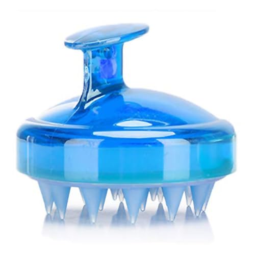 INVODA Scalp Massager Shampoo Brush Soft Silicone Bristles for Dandruff Removal & Hair Growth, Waterproof Wet/Dry Use, Men, Women & Pets - color: Blue