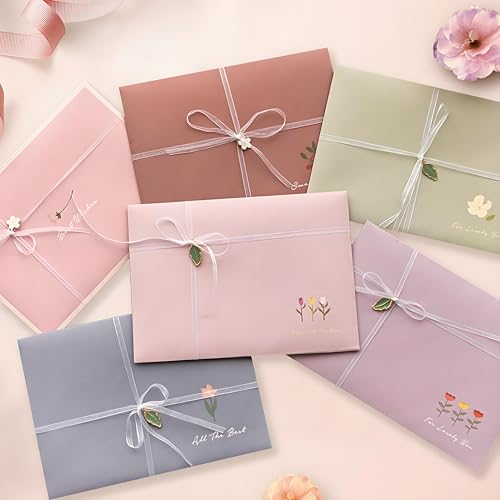 72 Pcs Stationery Paper Envelopes Set Lovely Floral Cute (6Style) - color: Flower
