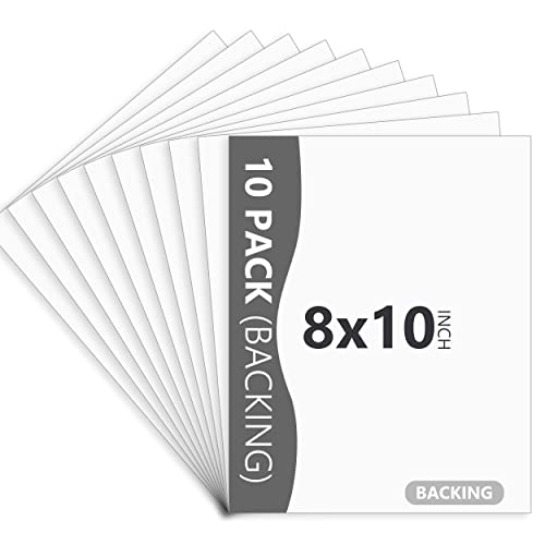 10-Pack 8x10 White Uncut Picture Frame Backing Board - size: 8"x10" 10pack backing boards