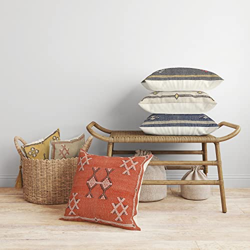 Trade Star 100% Cotton Sofa Pillow Cover Sabra Kilim Pillow Cover for Authentic Beautiful Handcrafted Farmhouse Cushion Case Premium Quality Decorative Square Pillow Sham Home Decor - color: Pattern 2