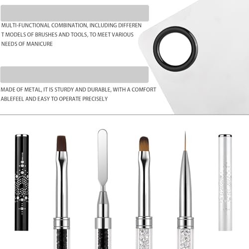 Double Ended Nail Builder Gel Brush and Palette,French Gel Brush